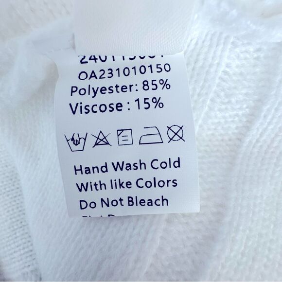 Commense Mock Neck White Piping Chunky Turtleneck SZ XS NEW - Picture 13 of 15